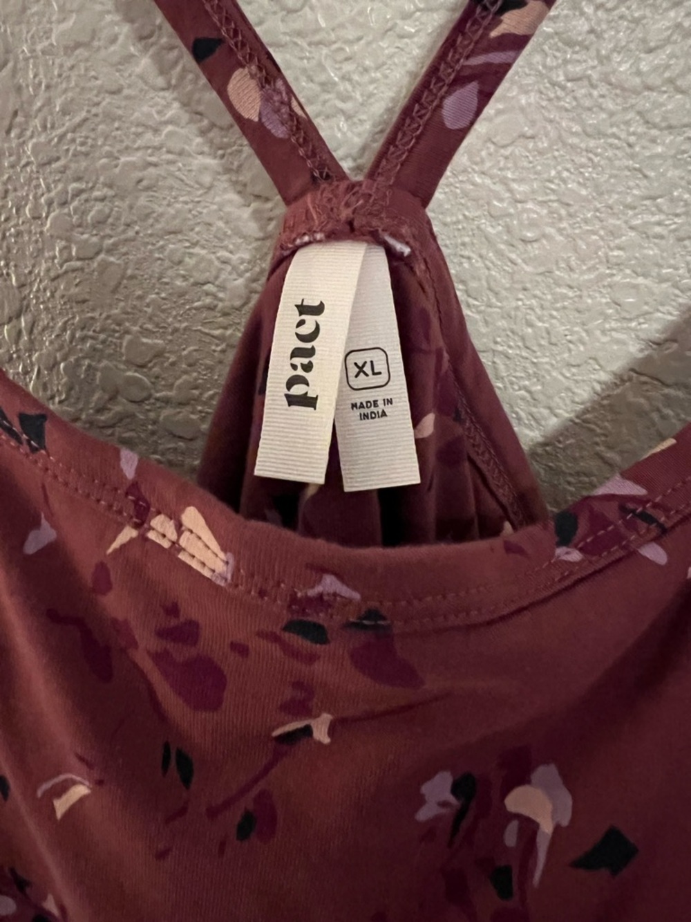 Pact Burgundy Floral Midi Slip Dress - Picture 3 of 5